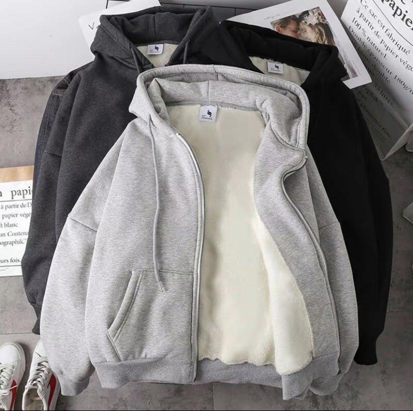 Men's 2026 Autumn/Winter Zipper Cardigan Hooded Sweatshirt Jacket, Plus Size Available