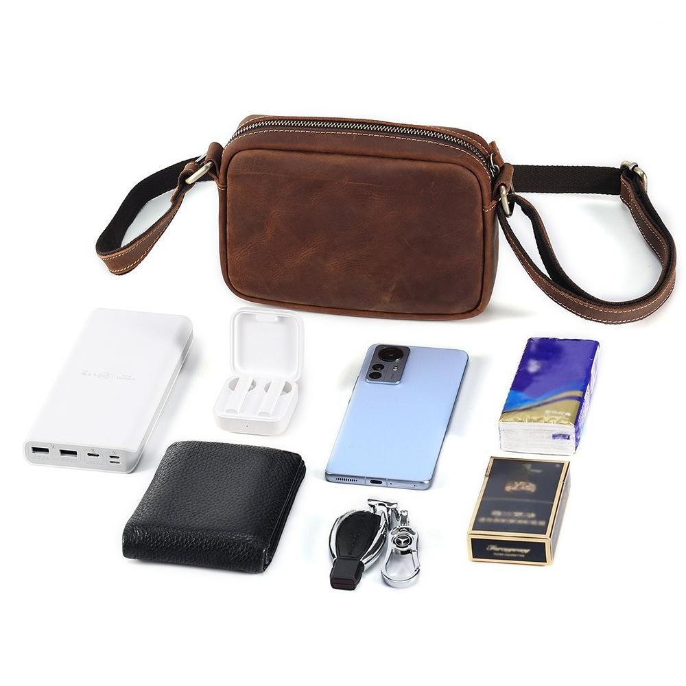 High-end men's messenger bag men's all-cowhide shoulder bag men's bag genuine leather retro messenger bag messenger bag