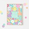 Hello Spring Cute Easter Wall Art, Spring Decor, Pastel Colours Print, Kids Room, Children's Room Decor Canvas Poster Artwork