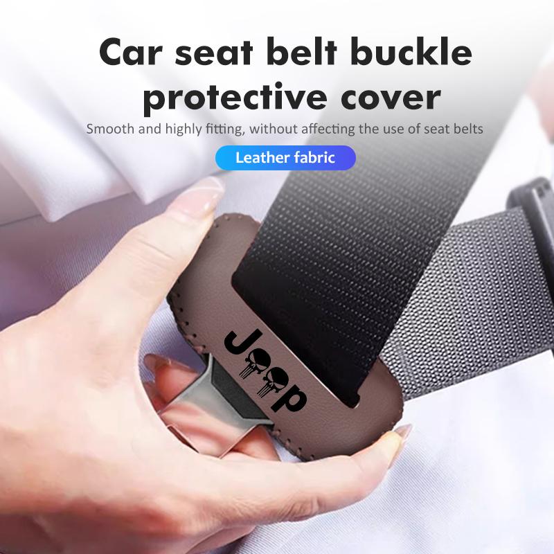 Car Seat Belt Buckle Anti-scratch Protector Cover Safety Seatbelt Lock Buckle Plug Covers For Jeep Cherokee Wrangler JK AJV1