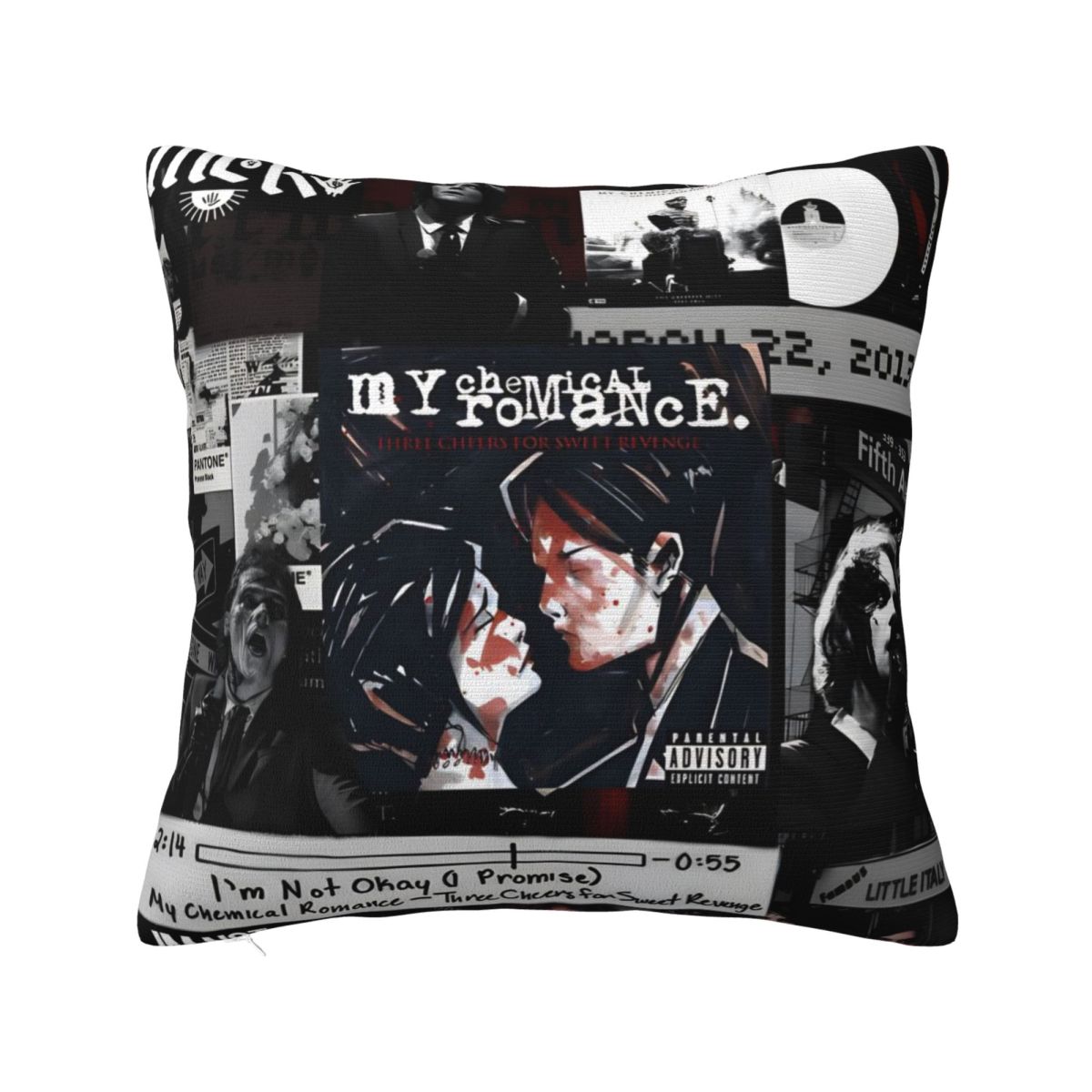 

My Chemical Romance MCR Music Band Pillow Cover Cushion Cover Soft Pillow Case Cute Funny Pillowcases For Sofa Home Decoration 12x12Inch
