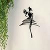 Metal Wall Art Female Silhouette Modern Home Decor Rustproof Iron