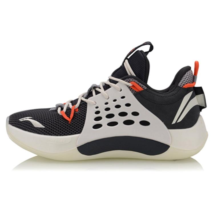 Li-Ning Sonic 7 Low x CBA White Gray Black Men s ABAP033-1 EU 39⅔