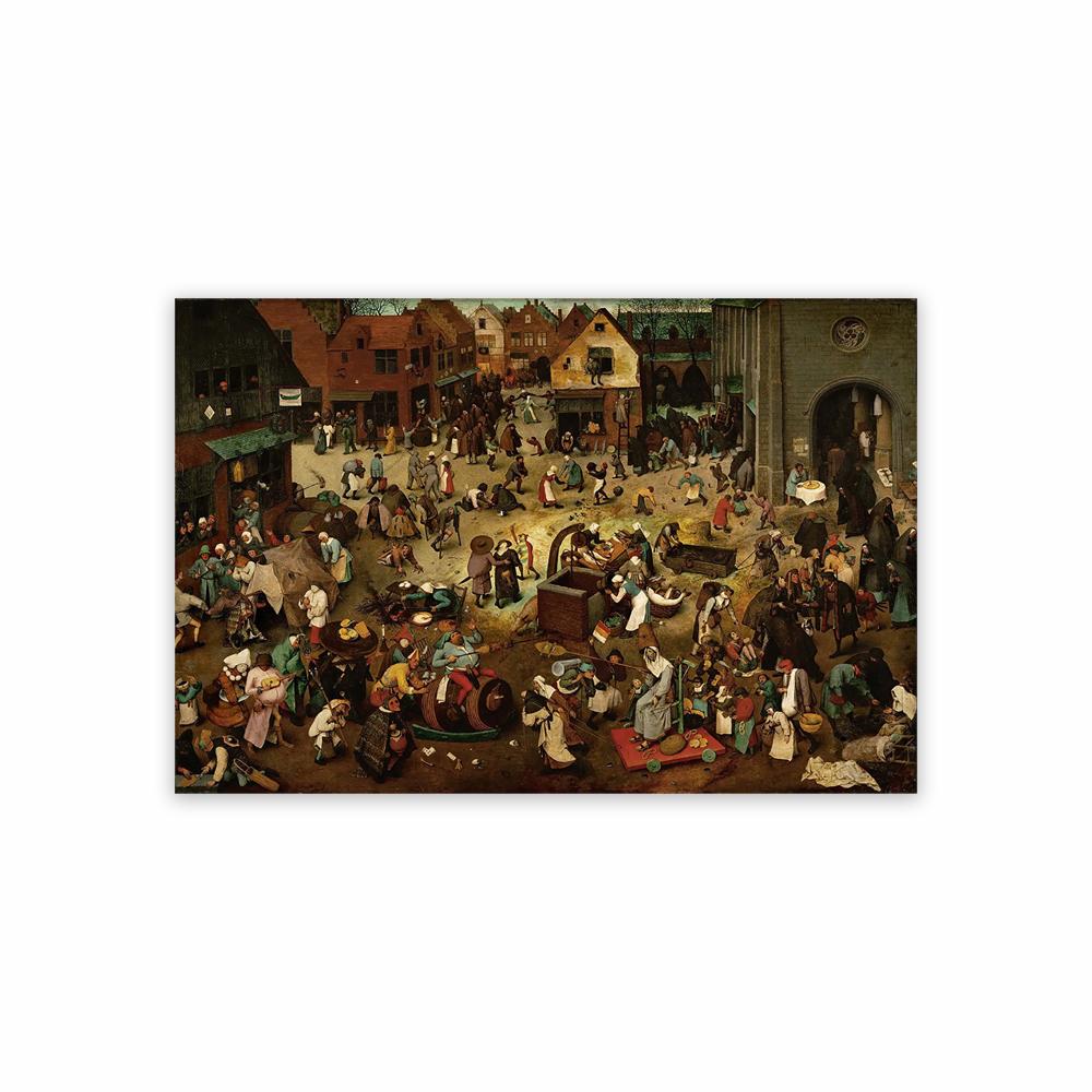 Pieter Bruegel cel Bătrân Imprimeu Lupta dintre Carnaval și Post Artă Tablou pe Pânză Căderea Îngerilor Rebeli Poster Decor