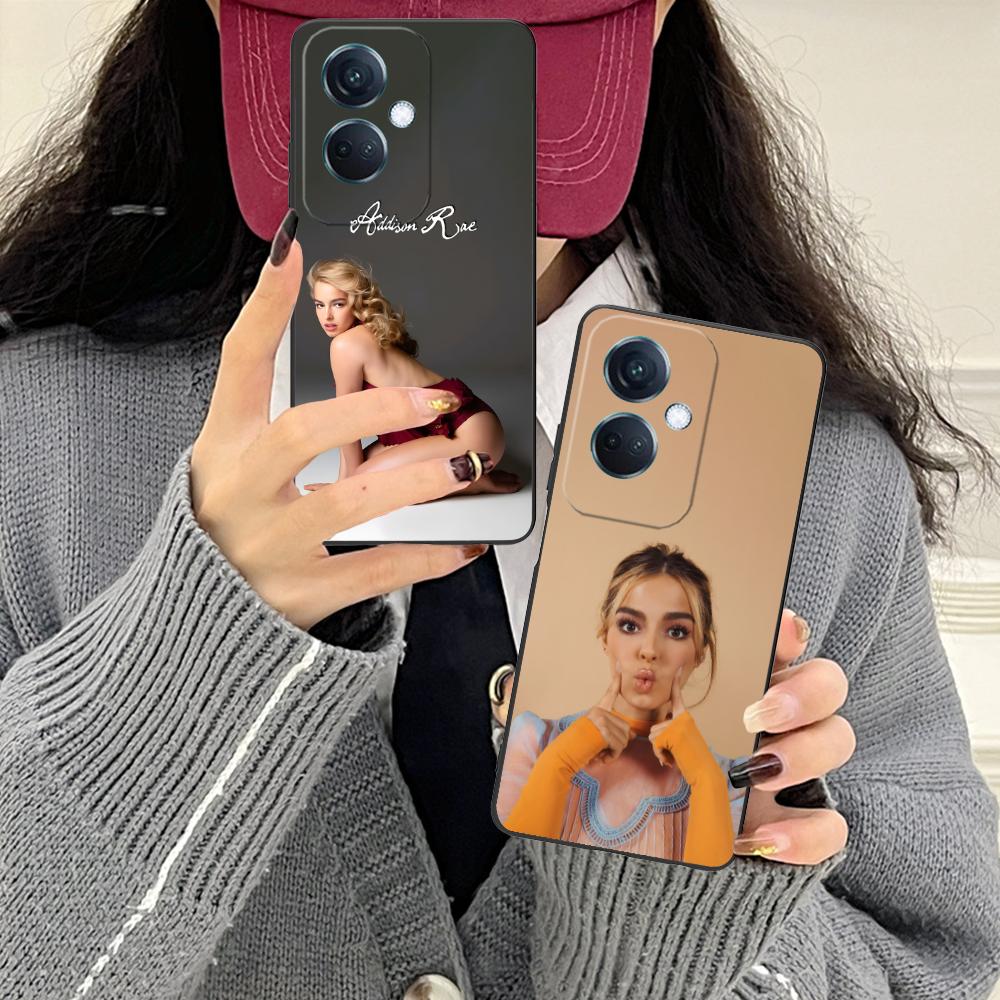 Addison Rae Matte TPU Mobile Phone Case for OPPO Reno 14 13 12 11 10 9 8 7 6 5 F T Pro 5G Colorful Printing Cover