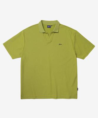 YALE Quick Dry Slit Neck Polo Shirt_Olive