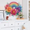 Rainbow and Blooming Flower Living Room, Bedroom Home Decoration and Beautification Wall Stickers