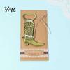 Cowboy Boot Bottle Openers Opener, Durable Zinc Alloy Western Theme with Bridal Shower Keepsakes Thank You Card, Unique Party Favors for Weddings And