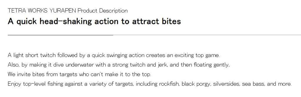 DUO Tetra Works Yurapen 48 Mm Floating Lure GJA0101 (5048)