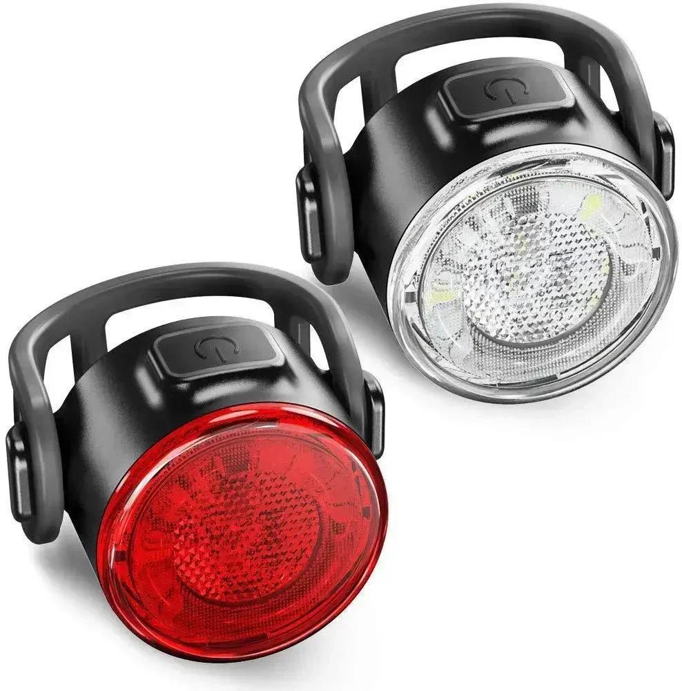 Bicycle Taillights Red/White Waterproof MTB Bike Lamp Battery Powered Warning Cycling Tail Light LED Headlight Rear Lamp 6 Modes