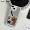 Süße Katze Hund Galvanisierte Spiegeloberfläche Handyhülle Für iPhone 16 Pro Max 15 14 13 12 11 Pro Max Schminkspiegel Lustige Katzenabdeckung