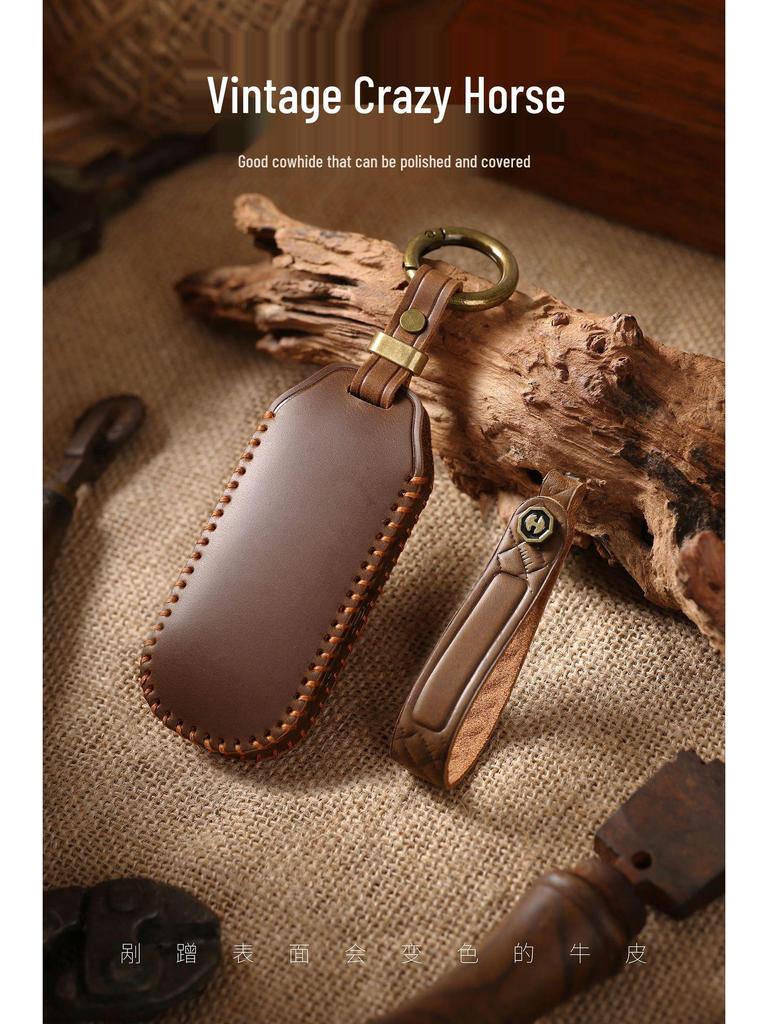 New Handmade Genuine Leather Key Case for BMW MINI