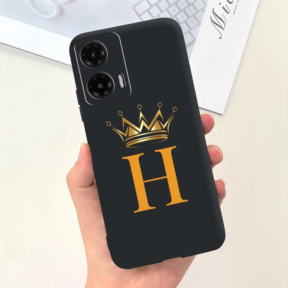For Motorola Moto G35 5G Case G 35 Cover Cute Crown Letters Soft Silicone Back Cover For Moto G35 2024 Phone Case MotoG35 Fundas