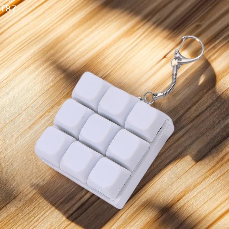 DIY Keyboard Keychain Toys For Adult Gifts To Relief Pass Time Button Keycap  Keychain 9 Keys Keyboard Decompression Toys