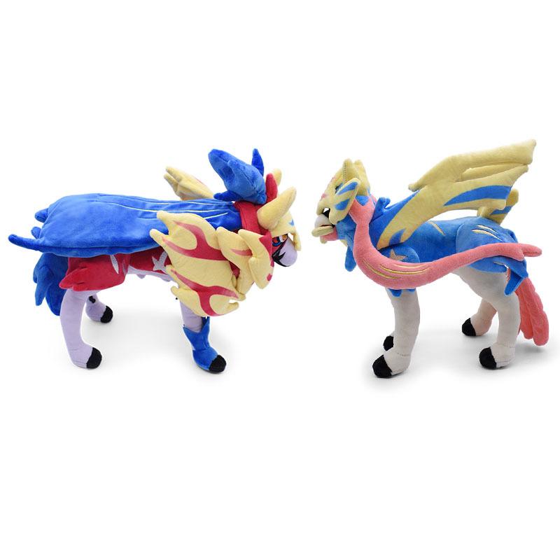 Sword&Shield Plush Toys Zacian Zamazenta Dauntless Shield Intrepid Sword Stuffed Doll Cool Xmas Gift for Kid's