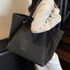 Solid Color Denim Casual Tote Bag Women's 2025 New Simple Large-capacity Shoulder Bag Fashionable Commuter Underarm Bag