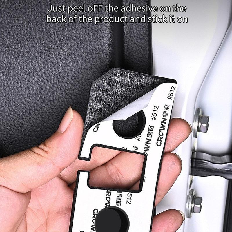 4-Pc Silicone Car Door Limiter Lock Buckle Protective Covers, Dustproof Shock-Absorbing Buffer Pads for Interior Use, 9.5x4.5CM