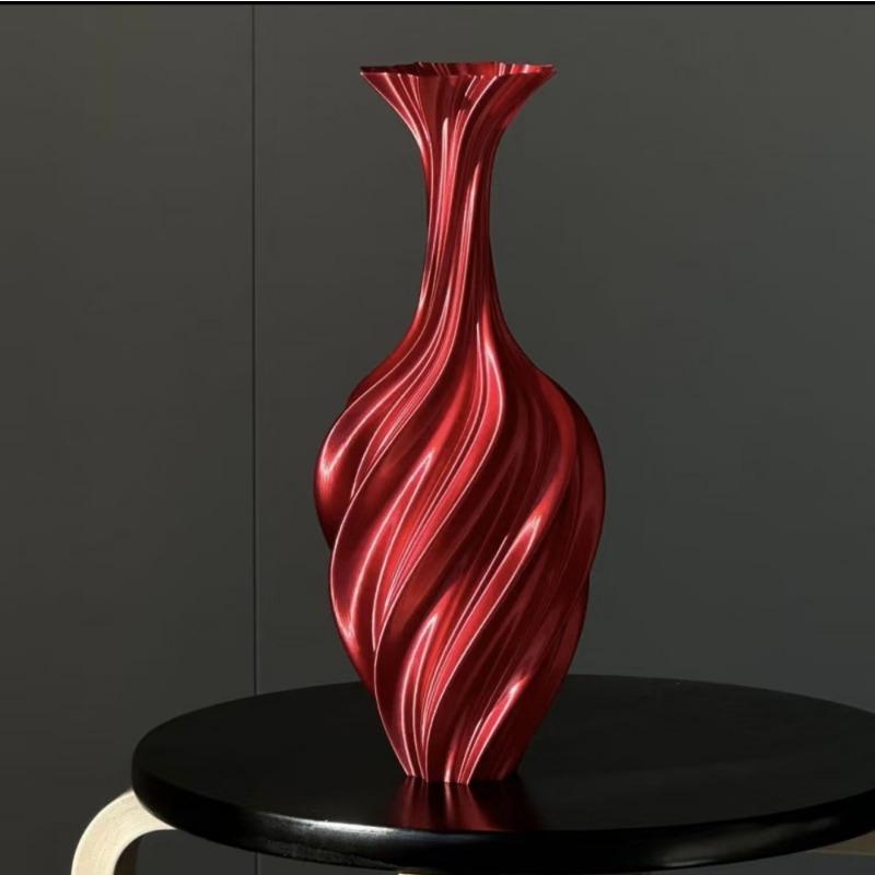 1PC 3D printed vase New art vase Twisted retro dried flower ornament Nordic simple ins light luxury decoration