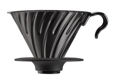 V60 Metal Coffee Dripper Coffee Drip for 1 To 4 Cups Matte Black VDMR-02-MB