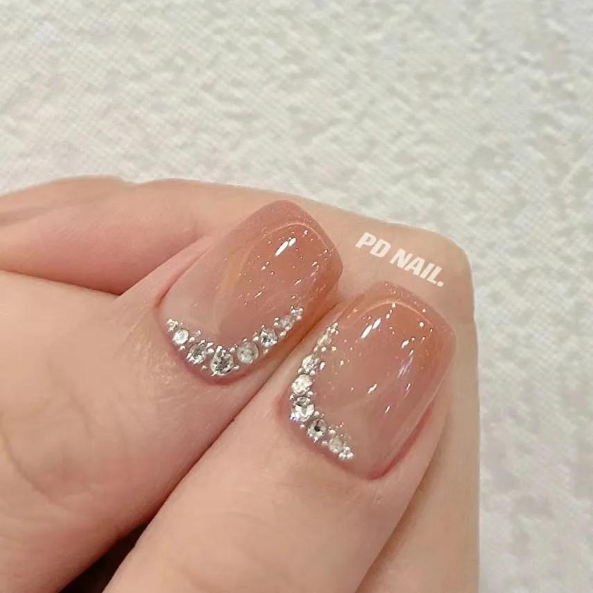 Nail Art Jewelry 12-Grid Flat Bottom Diamond Rhinestone Small Flat Bottom Round Diamond Small Round Diamond Super Flash Nail Diamond