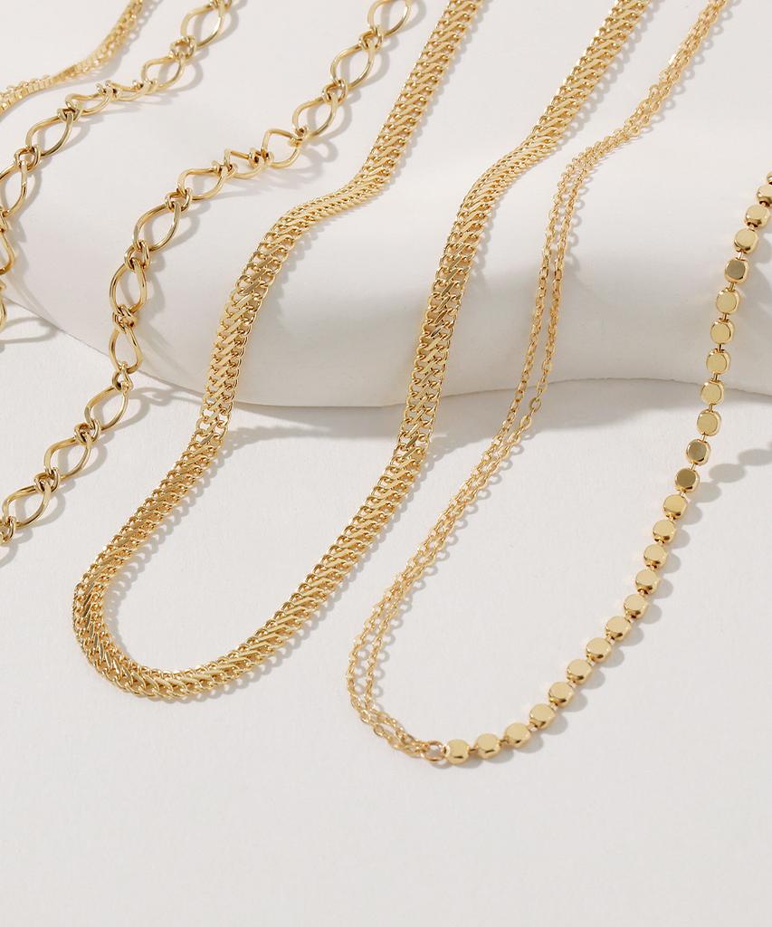 Mcel 14K Luna Dot Half-Chain Anklet