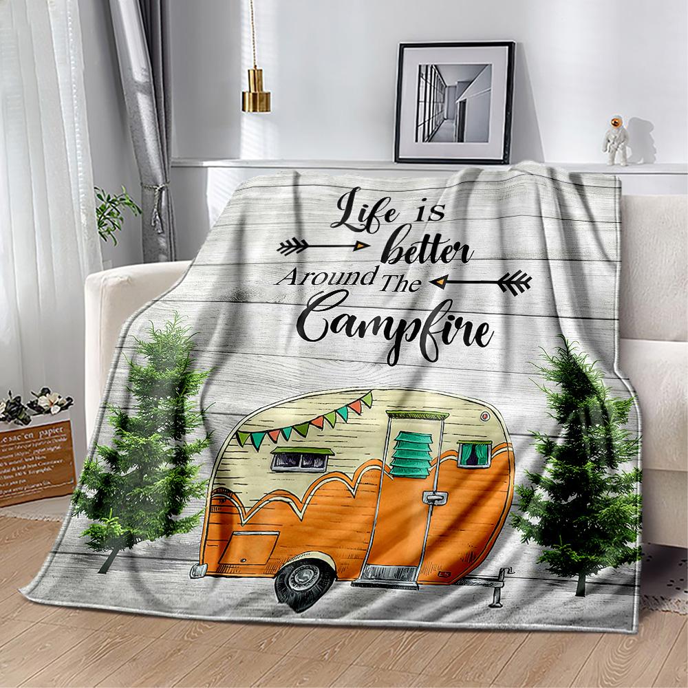 Campfire Life Adventure Blankets are suitable for living rooms,making them an ideal choice for outdoor travel and gifts.