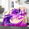 Custom Name Rainbow Pony Adventure Party Blanket For Couch Bed Plush Cozy Fuzzy Blanket Super Soft Warm Blankets For Fall And Winter 0916127