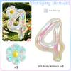 40Inch Colorful Transparent Number Balloons & Large Transparent Daisy Foil Balloons, For Birthday Party, Anniversary Decoration