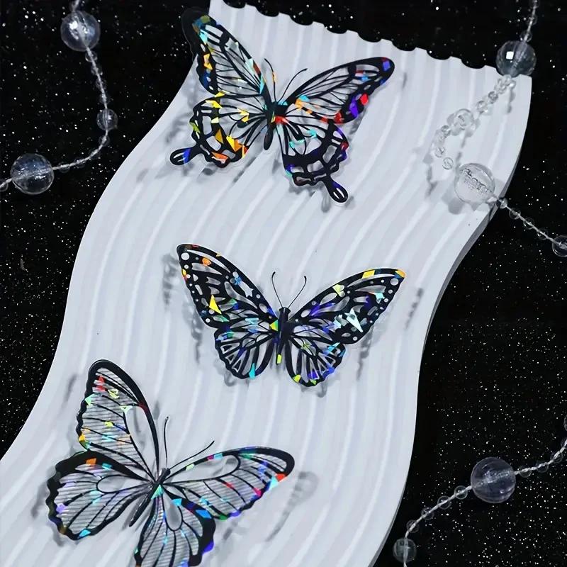 20 Sheets Shell Light Butterfly Hollow Lace Retro Hand Account DIY Material Decorative Junk Journal Supplies Scrapbooking