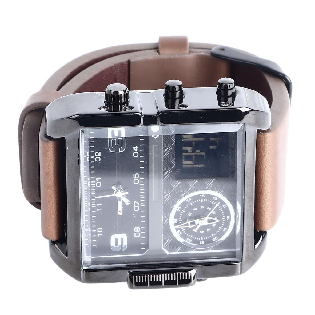 Sportuhr Großes quadratisches Zifferblatt Digitalanzeige Wasserdicht Ergonomisches Armband Outdoor-Sportuhr für