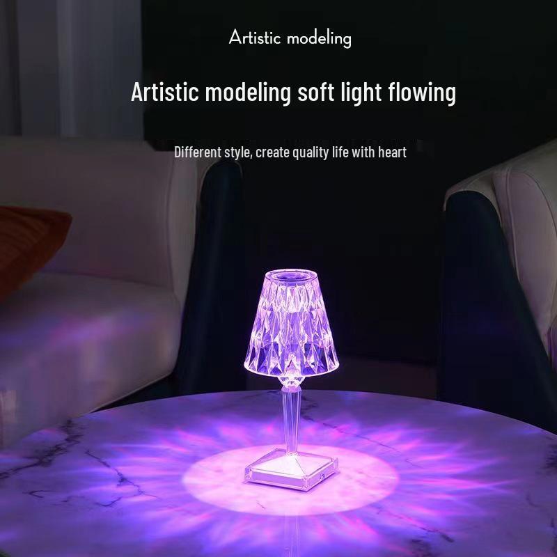 Luxury Touch LED Teardrop Table Lamp - Rechargeable Bedroom Night Light