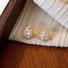 Micro-set Lace Pearl Stud Earrings for Women - Sophisticated and High-end, Unique Design, Versatile and Simple Earrings for All Occasions.