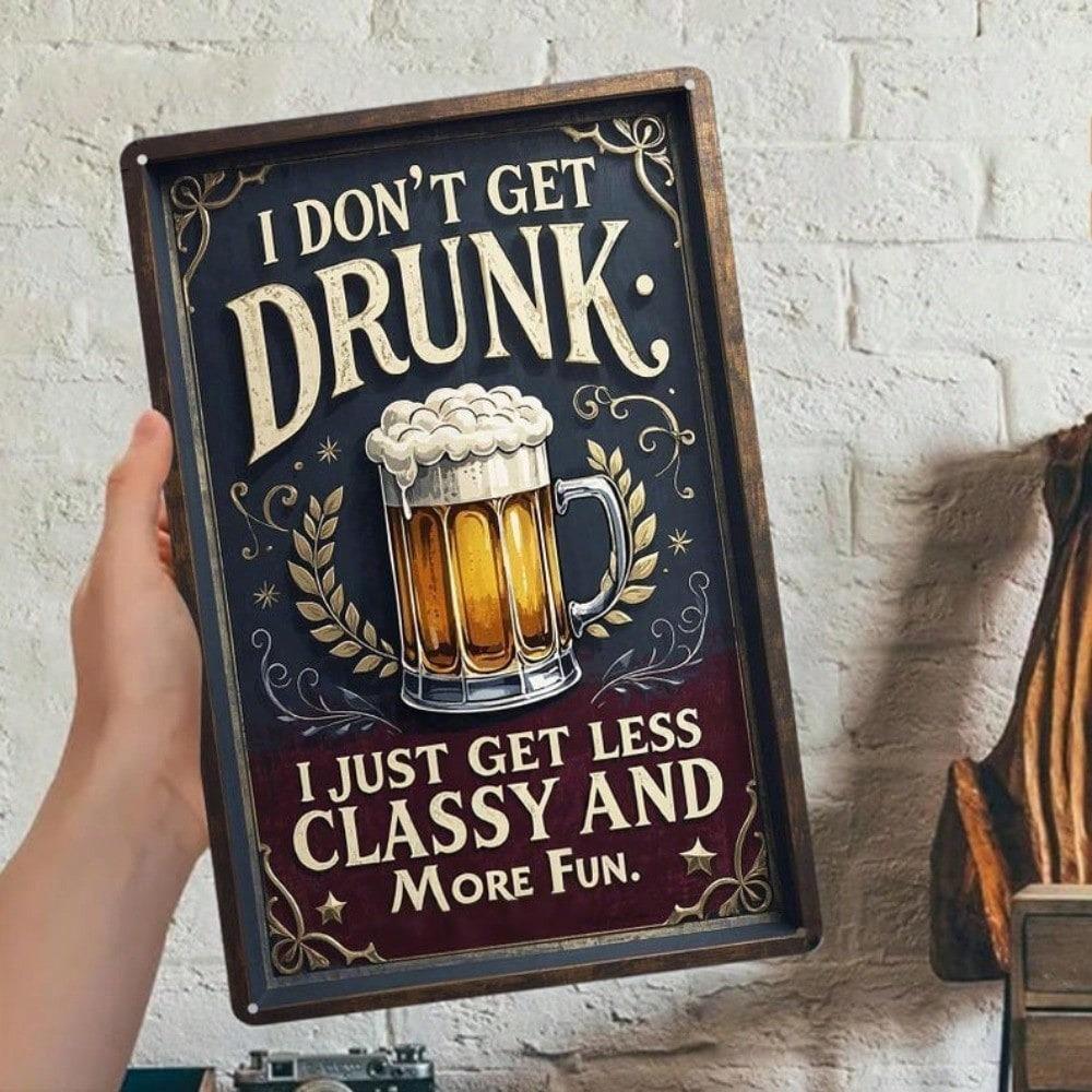 Retro Beer Metal Tin Sign 8x12 Inch Humorous Bar Garage Man Cave Wall Decor
