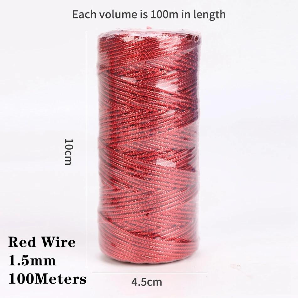 2mm 100M Macrame Cord Corda di cotone Spago Filo Stringa Artigianato Cucito fai da te Fatti a mano Arazzi Boemia Festa di nozze Decorazioni per la casa