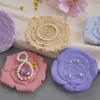 Stampo in Silicone Creativo Fatto a Mano a Forma di Fiore per Vassoio, Stampo per Espositore di Gioielli, Stampo per Vassoio Portaoggetti Fai da Te, Stampini per Piatto in Gesso, Stampo per Argilla