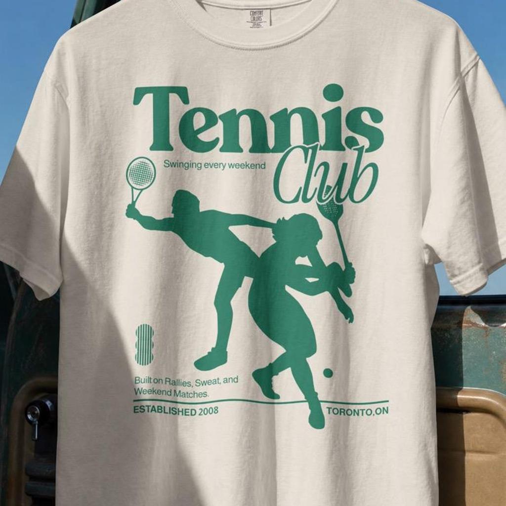 Tennis Club Shirt and kids tshirt | Retro Sport Oversized Graphic Tee | Tennis Player Streetwear Gift