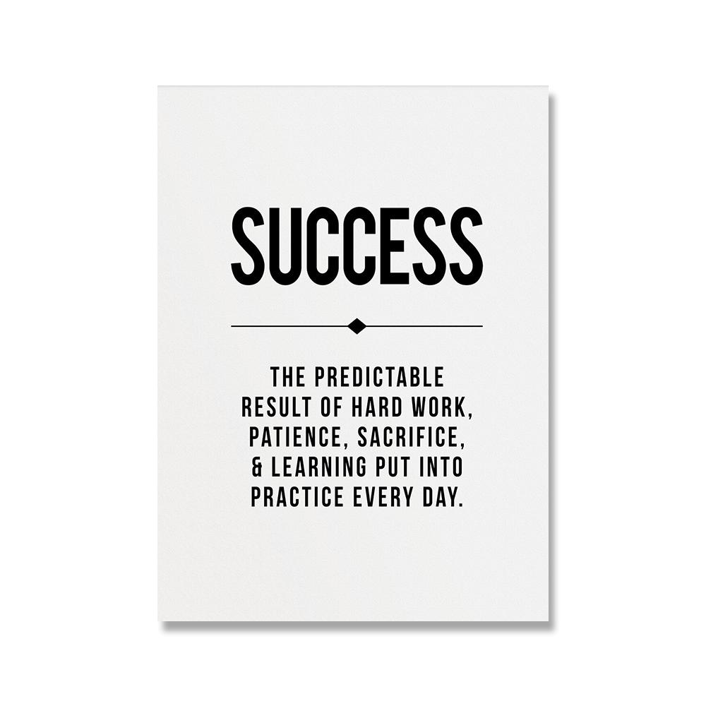 Dřina Nasazení Talent Houževnatost Motivační Plakát a Tisk Kancelářská Dekorace Moderní Umění Motivace Podnikatele Plátno Malba Obrázky Bez Rámu