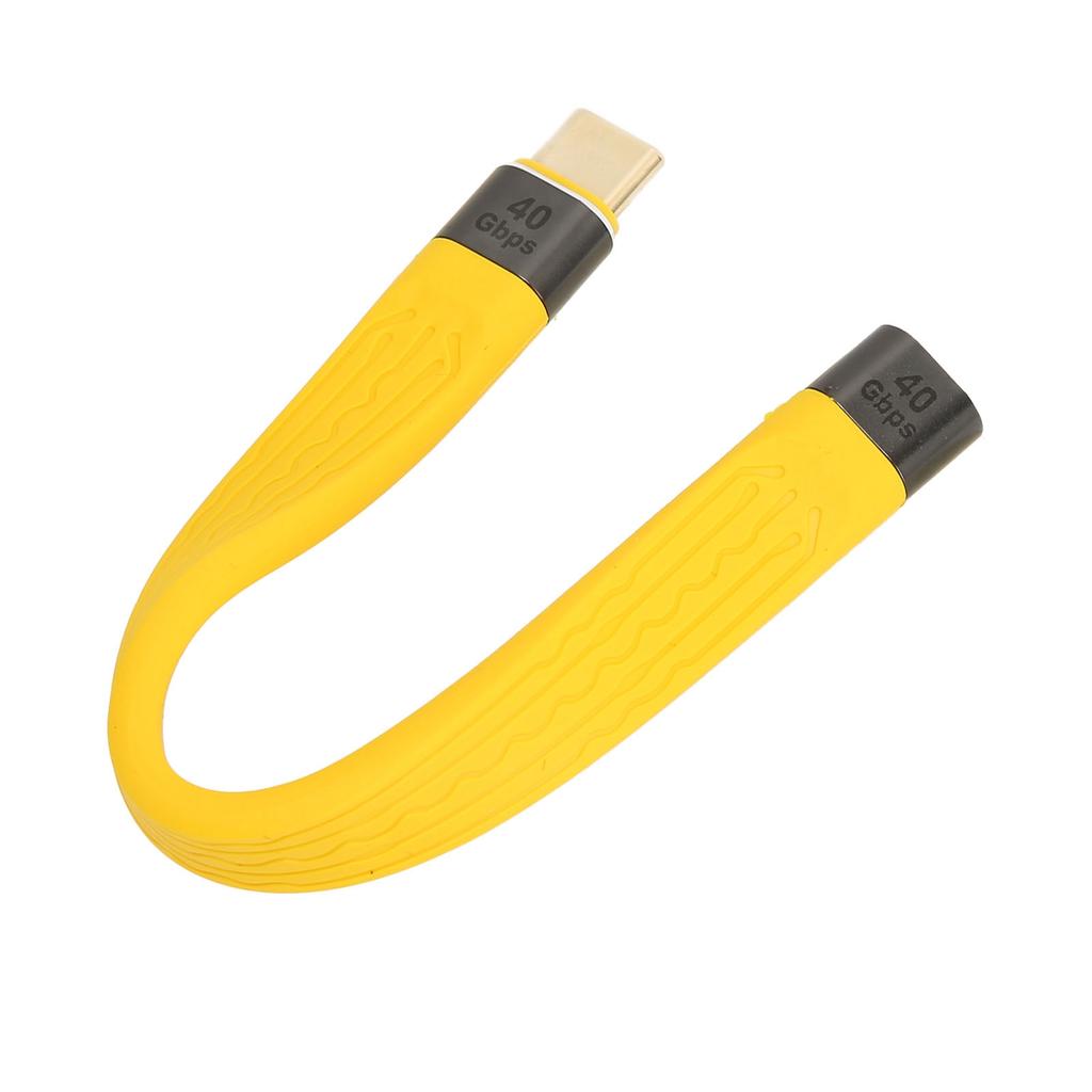 Short USB C to USB C Flexible Cable Type C Male to Female PD 100W 5A Fast Charge 40Gbps Data Transfer Cable