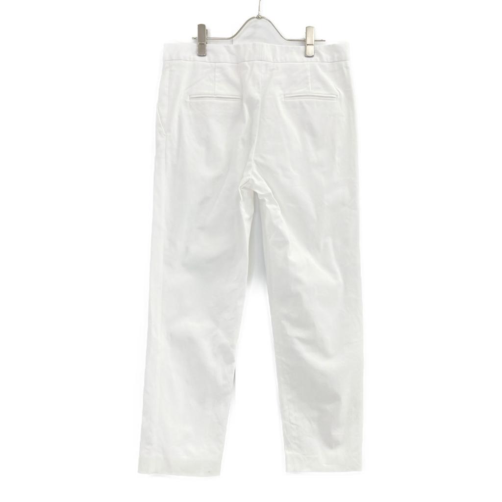 Jil Sander White Center Crease Ankle Length Straight Pants JSPO302900 Bottoms 38 whiteUsed