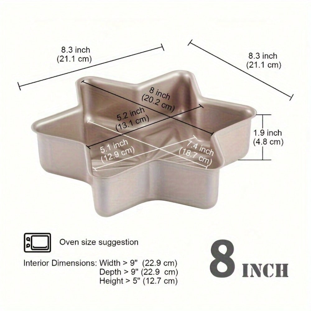 

1pc Champagne Gold Star Shaped Cake Pan Mold Baking Hexagonal 3D Nonstick Coated Baking Pan Bread Cheese Oven Pan Kitchen Tools