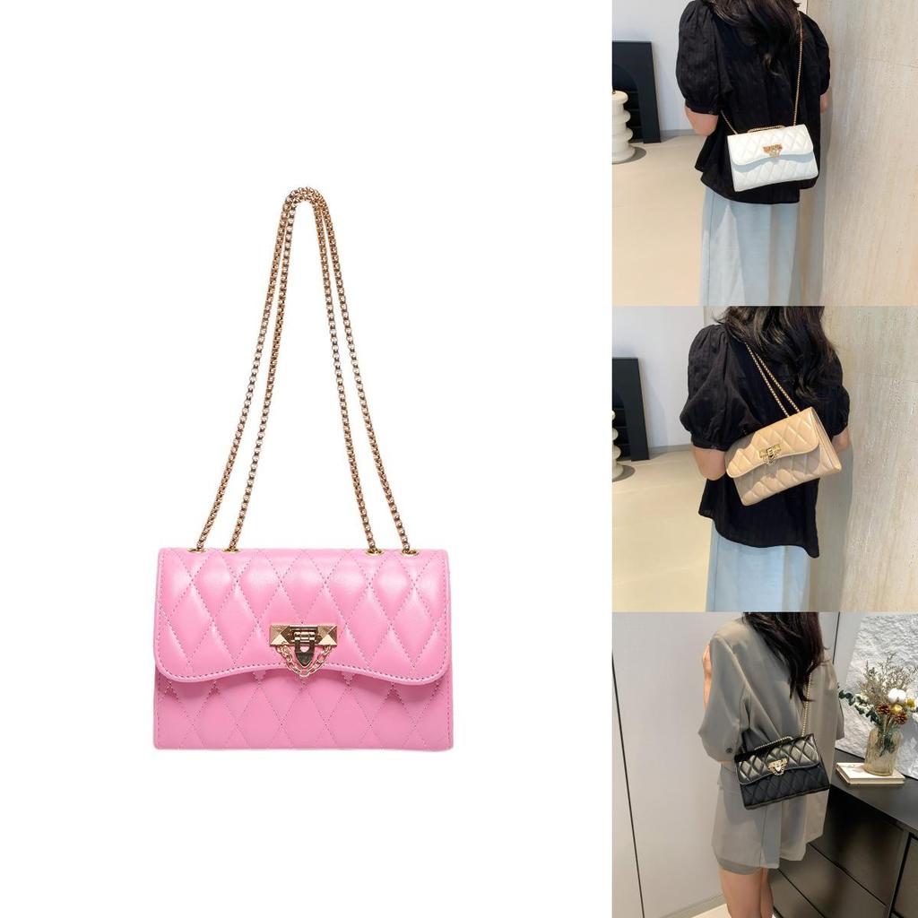 Schicke Vintage-Kette Kleine quadratische Tasche Trendig Sommer 2024 Schulter Crossbody