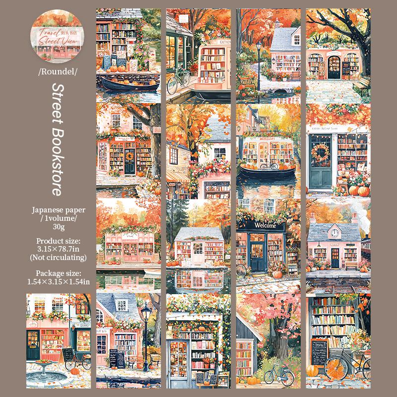 Velká velikost Páska Cesta Příroda Krása Pouliční krajina Páska Scrapbook DIY Ruční účet Obal na mobilní telefon Dekorace zápisníku