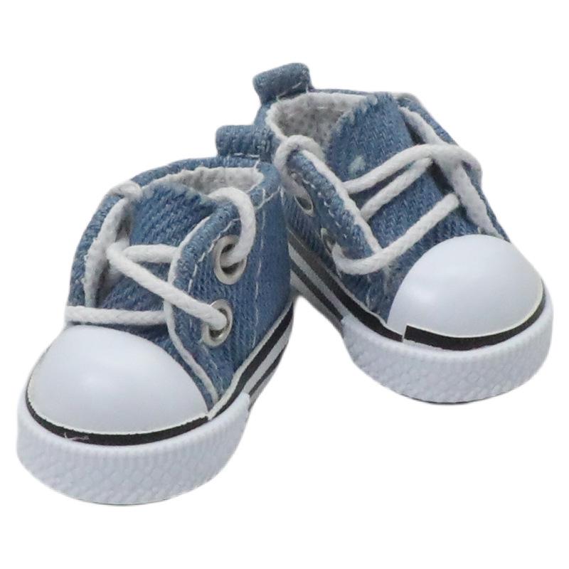 Replaceable Labubu Doll Shoes: 17cm Canvas High-Top Sneakers for Blind Box Dolls