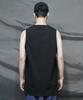 Deumakeu Sleeveless Long Layered Slit T-Shirt Black