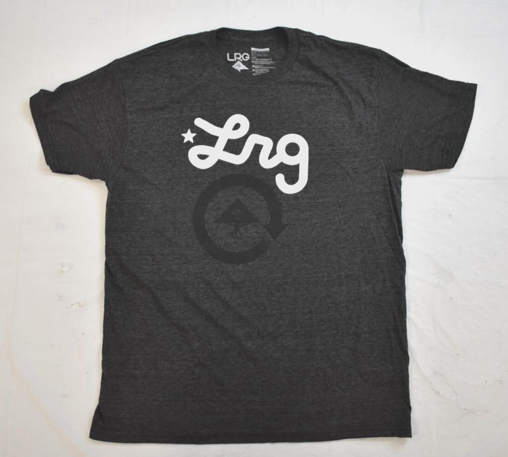 

Lifted Research Group LRG Mens Heather Black Cycle Logo Shirt New M, L XL