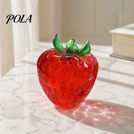 Red Strawberry Sensory Toy Clear Stress Ball Toy, Giant Pink Squeeze for Relieve Stress, Fake Fruit Fidget Relaxation Hand