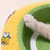 Cat Scratching Nest Interactive Scratcher with Teaser Toy Raised for Cats