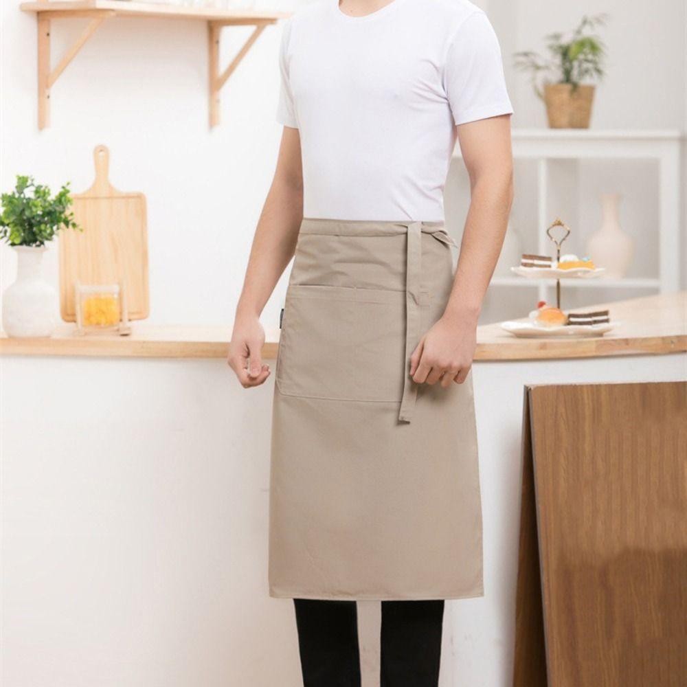 Antifouling Waiter Waist Apron Adjustable Chef Uniform Professional Half Apron Cafe