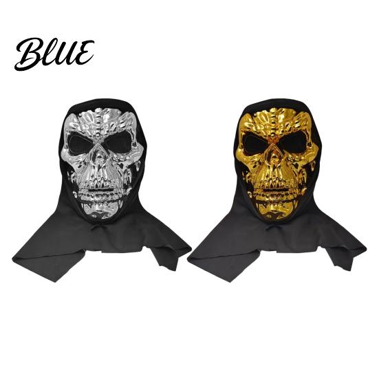 Comfortable Breathable Skeleton Design Black Skull with Mask Mask Halloween Mesh Eyes Dark Cool Cosplay Headscarf Mirror Texture for