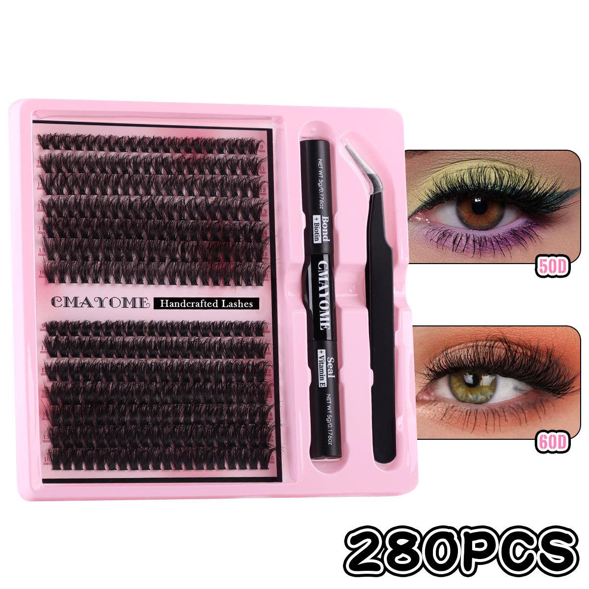 

Natural DIY Segmented False Eyelashes: 280 Clusters, 9-16mm Dense Lashes